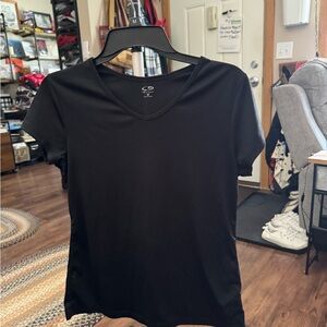 Champion Black Short Sleeve V-Neck Tee